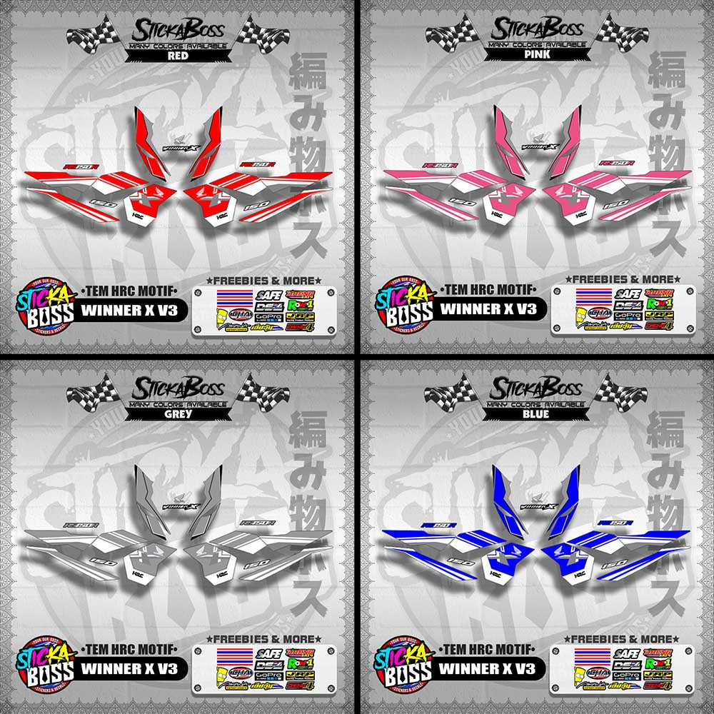 WINNER X V3 DECALS ( TEM HRC MOTIF )【WITH FREEBIES】