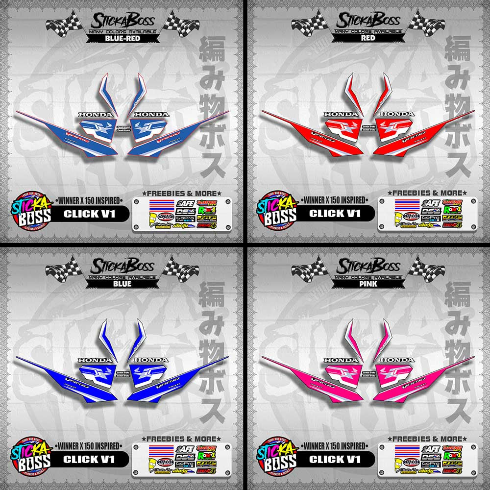 CLICK V1 DECALS ( WINNER X 150 INSPIRED )【WITH FREEBIES】