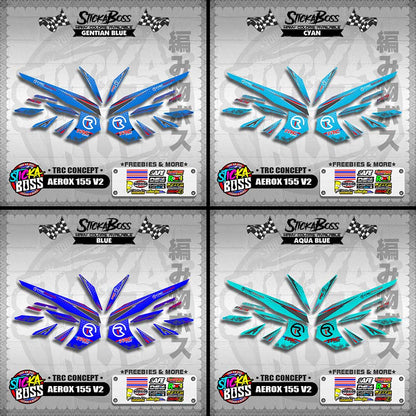AEROX 155 V2 DECALS ( TRC CONCEPT )【WITH FREEBIES】