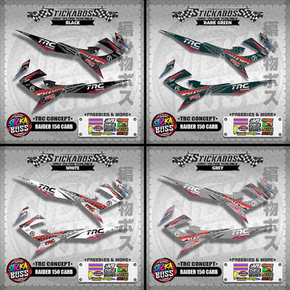 RAIDER 150 CARB STICKER DECALS ( TRC CONCEPT SATRIA )【WITH FREEBIES】