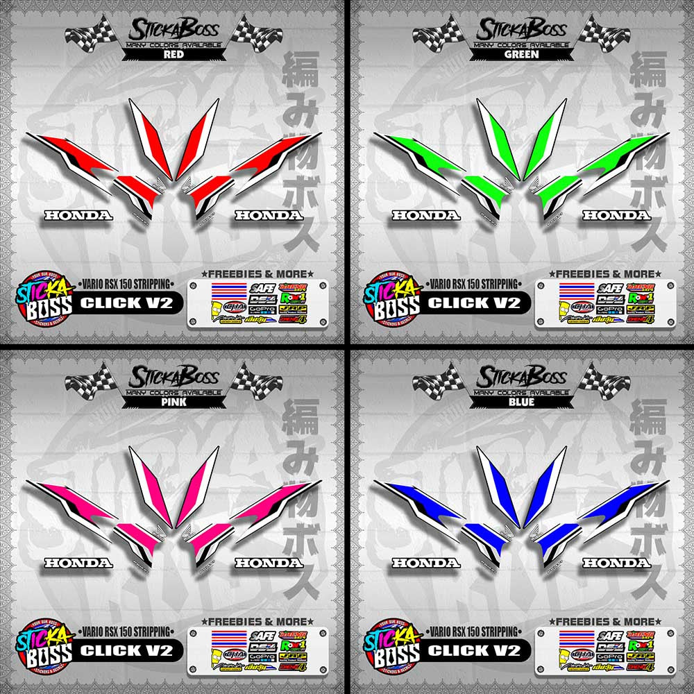 CLICK V2 DECALS ( VARIO RSX 150 STRIPPING )【WITH FREEBIES】