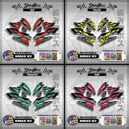 NMAX V2 DECALS ( NEW HOTWHEELS )【WITH FREEBIES】