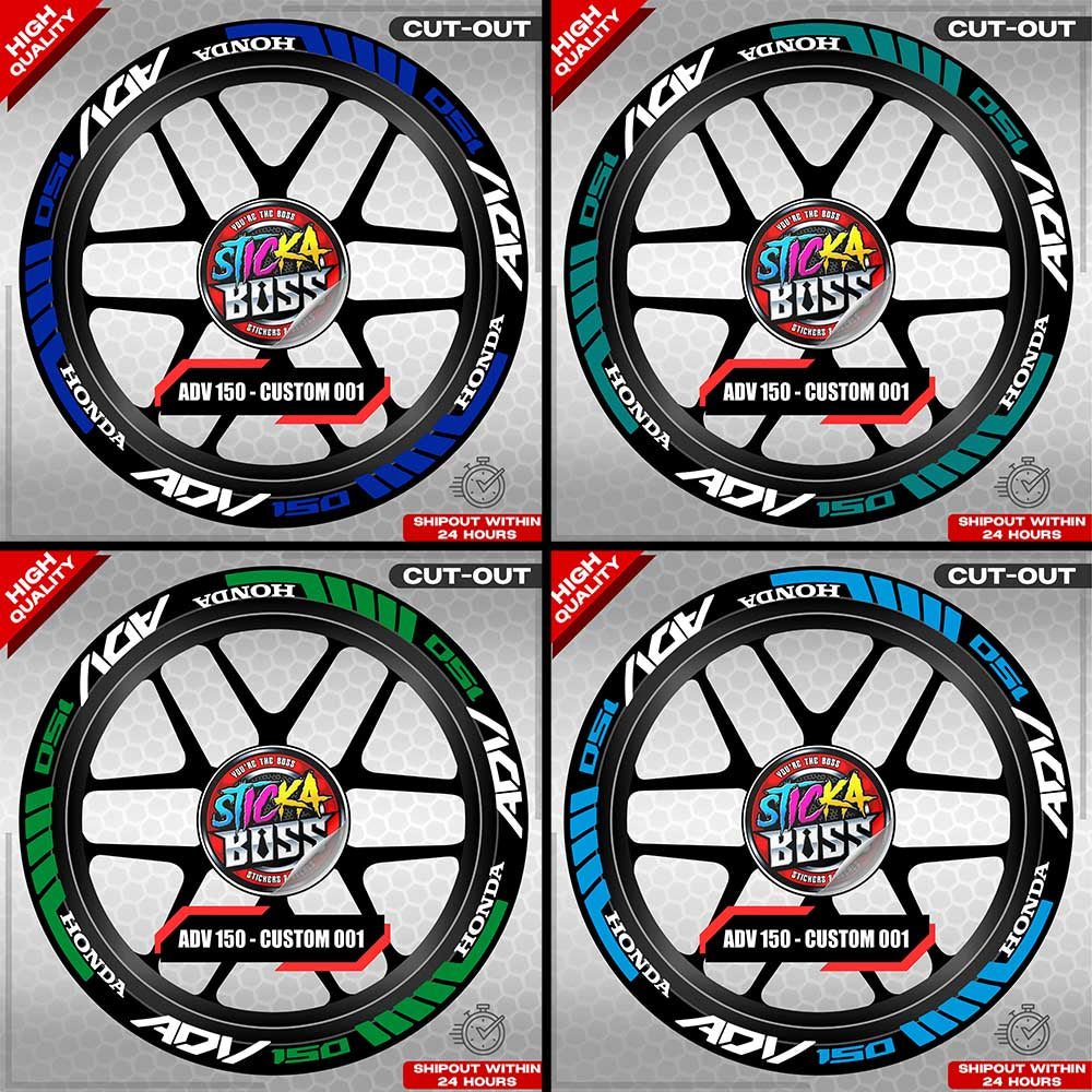 ADV 150 MAG STICKER SET ( 2 MAGS ) - CUSTOM 001 | VINYL WATERPROOF CUT-OUT DECALS