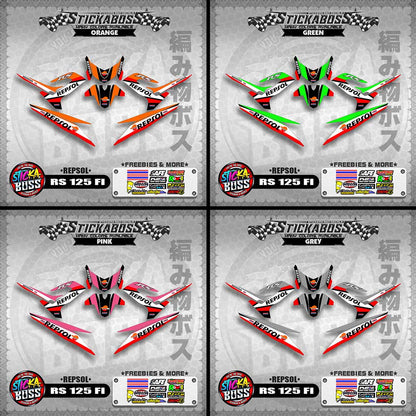 RS 125 FI DECALS ( REPSOL )【WITH FREEBIES】
