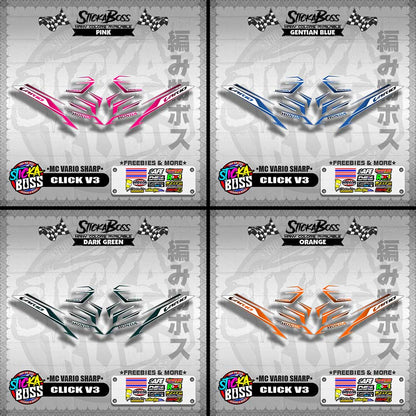 CLICK V3 DECALS ( MC VARIO SHARP ) [ PREMIUM GLOSSY LAMINATED ]【WITH FREEBIES】