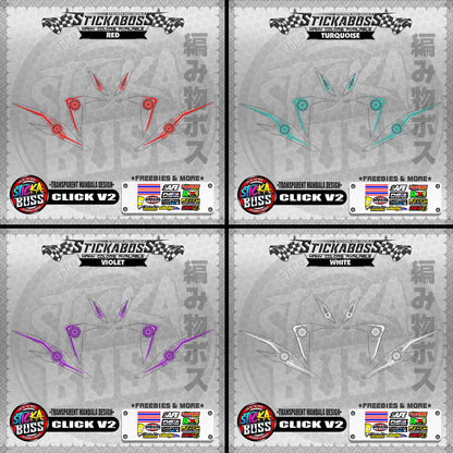 【PREMIUM UV PRINT】TRANSPARENT CLICK V2 DECALS ( MANDALA DESIGN )【WITH FREEBIES】