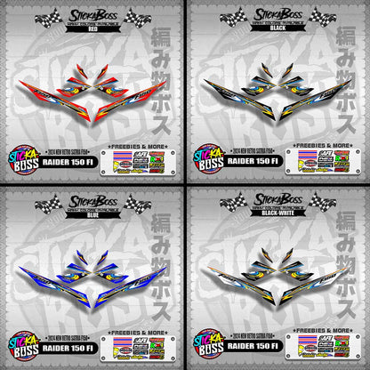 RAIDER 150 FI DECALS ( 2024 NEW RETRO SATRIA F150 )【WITH FREEBIES】