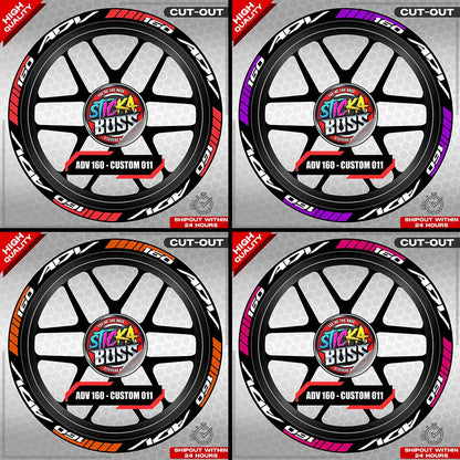 ADV 160 MAG STICKER SET ( 2 MAGS ) - CUSTOM 011 | VINYL WATERPROOF CUT-OUT DECALS