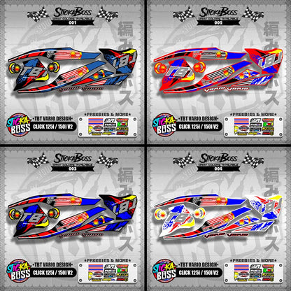 CLICK 125i / 150i V2 MALAYSIAN DECALS ( TBT VARIO DESIGN )【WITH FREEBIES】