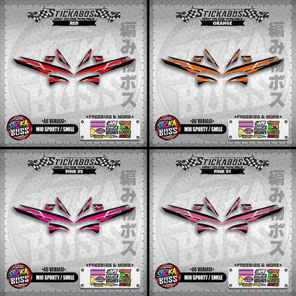 MIO SPORTY / SMILE INDO STICKER DECALS ( A6 VARIASI )【WITH FREEBIES】