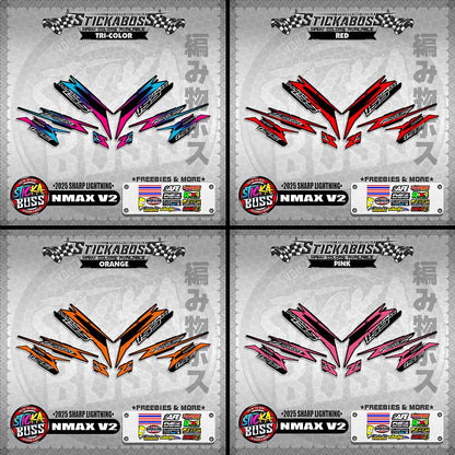 NMAX V2 INDO STICKER DECALS ( 2025 SHARP LIGHTNING )【WITH FREEBIES】