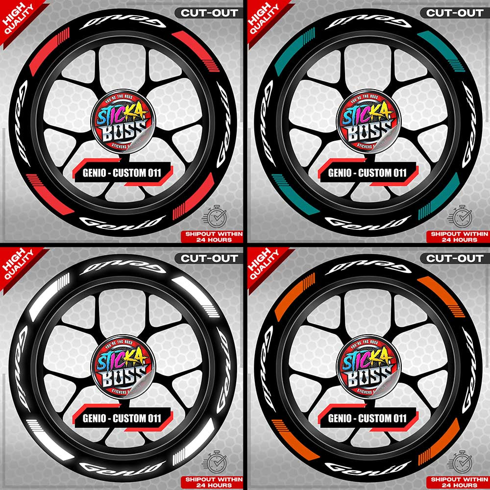 GENIO MAG STICKER SET ( 2 MAGS ) - CUSTOM 011 | VINYL WATERPROOF CUT-OUT DECALS