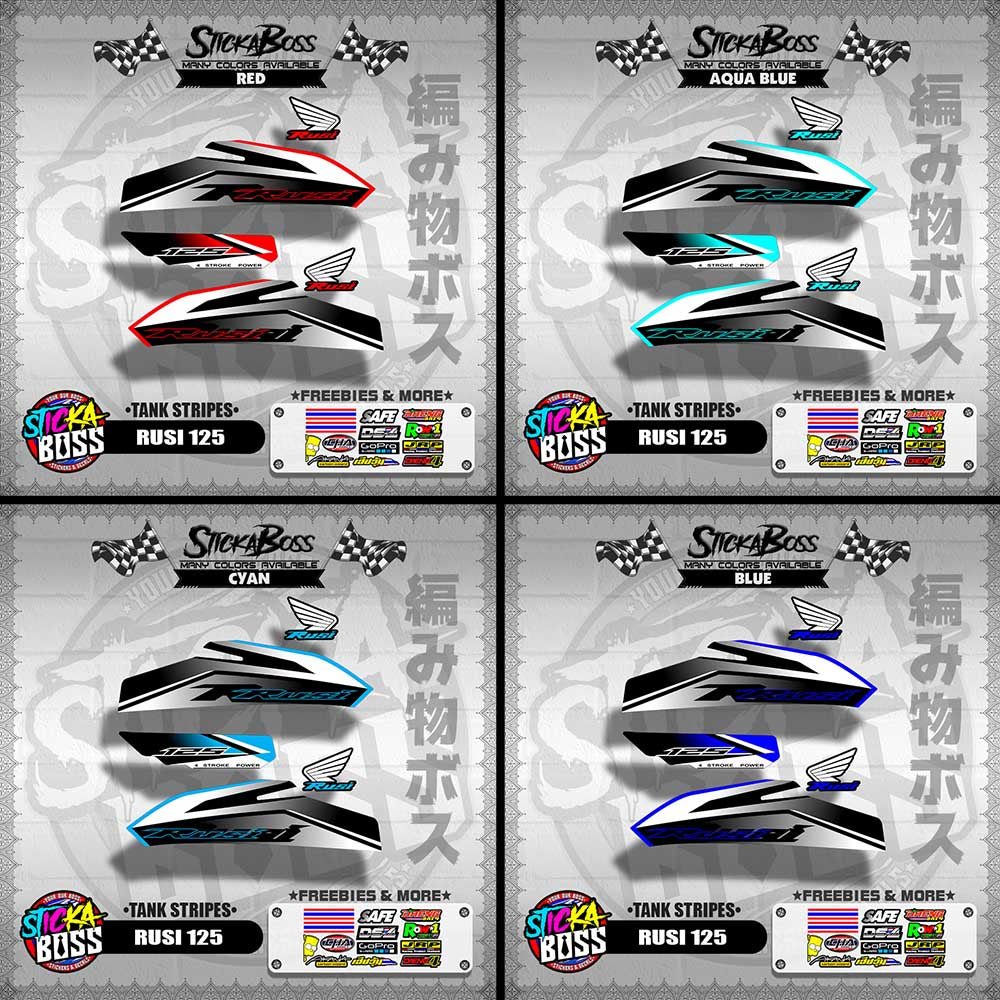 RUSI 125 DECALS ( TANK STRIPES )【WITH FREEBIES】