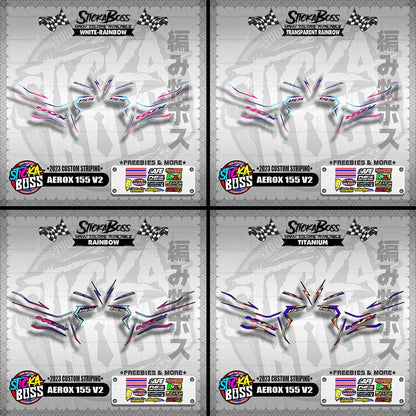 AEROX 155 V2 DECALS ( 2023 CUSTOM STRIPING )【WITH FREEBIES】
