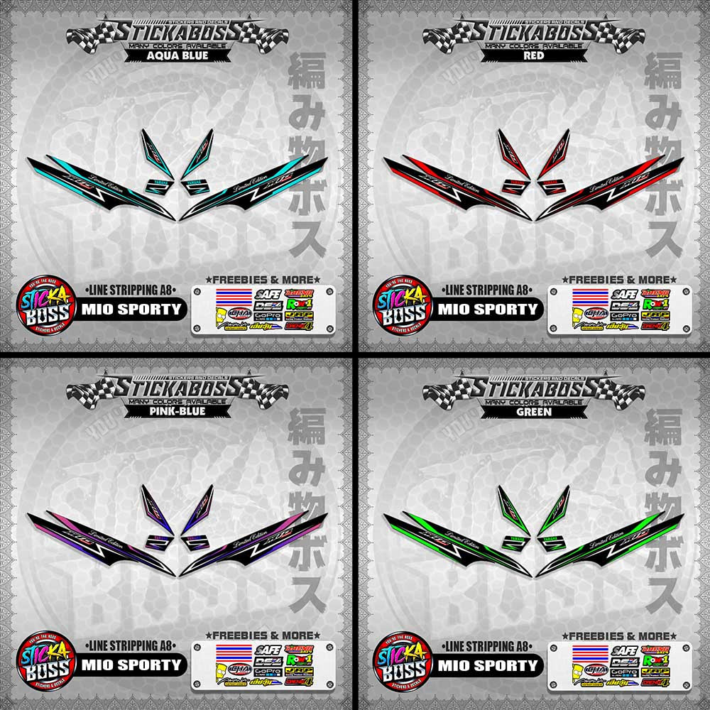 MIO SPORTY INDO STICKER DECALS (LINE STRIPPING A8)【WITH FREEBIES】