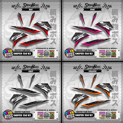 SNIPER 150 V2 DECALS ( EXCITER Y15ZR 2023 )【WITH FREEBIES】