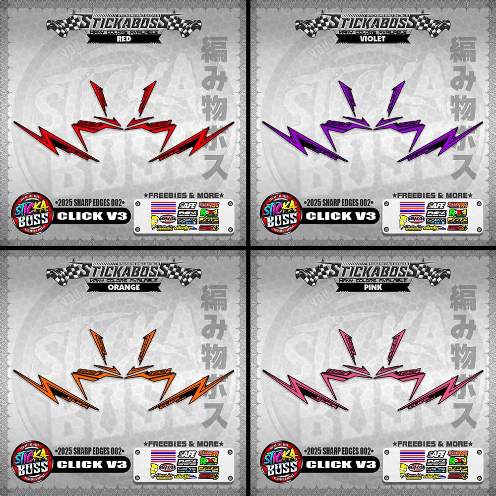 CLICK V3 INDO STICKER DECALS ( 2025 SHARP EDGES 002 )【WITH FREEBIES】