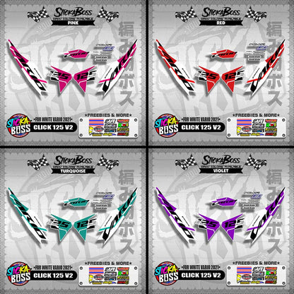 CLICK 125 V2 DECALS ( FOR WHITE VARIO 2021 )【WITH FREEBIES】