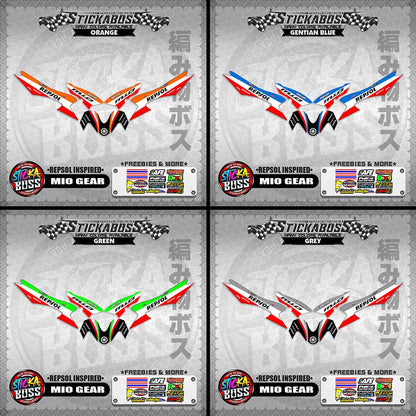 MIO GEAR STICKER DECALS ( REPSOL INSPIRED )【WITH FREEBIES】