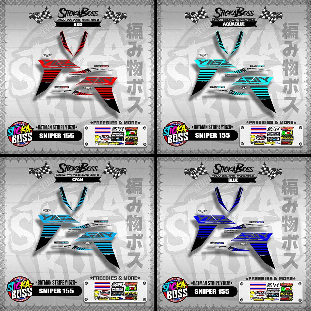 SNIPER 155 DECALS ( BATMAN STRIPE Y16ZR )【WITH FREEBIES】