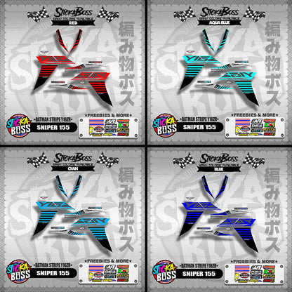 SNIPER 155 DECALS ( BATMAN STRIPE Y16ZR )【WITH FREEBIES】