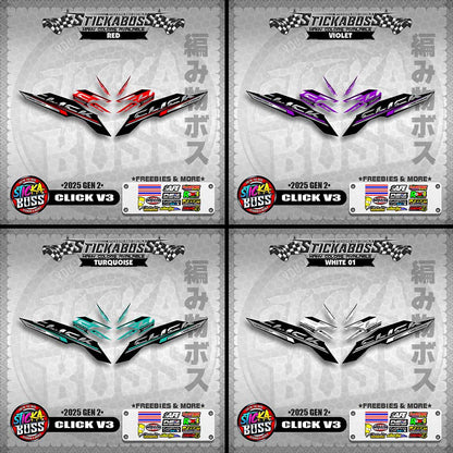CLICK V3 INDO STICKER DECALS ( 2025 GEN 2 )【WITH FREEBIES】