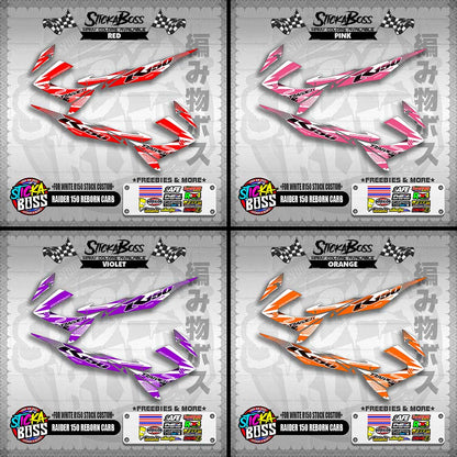 RAIDER 150 REBORN CARB DECALS ( FOR WHITE R150 STOCK CUSTOM )【WITH FREEBIES】