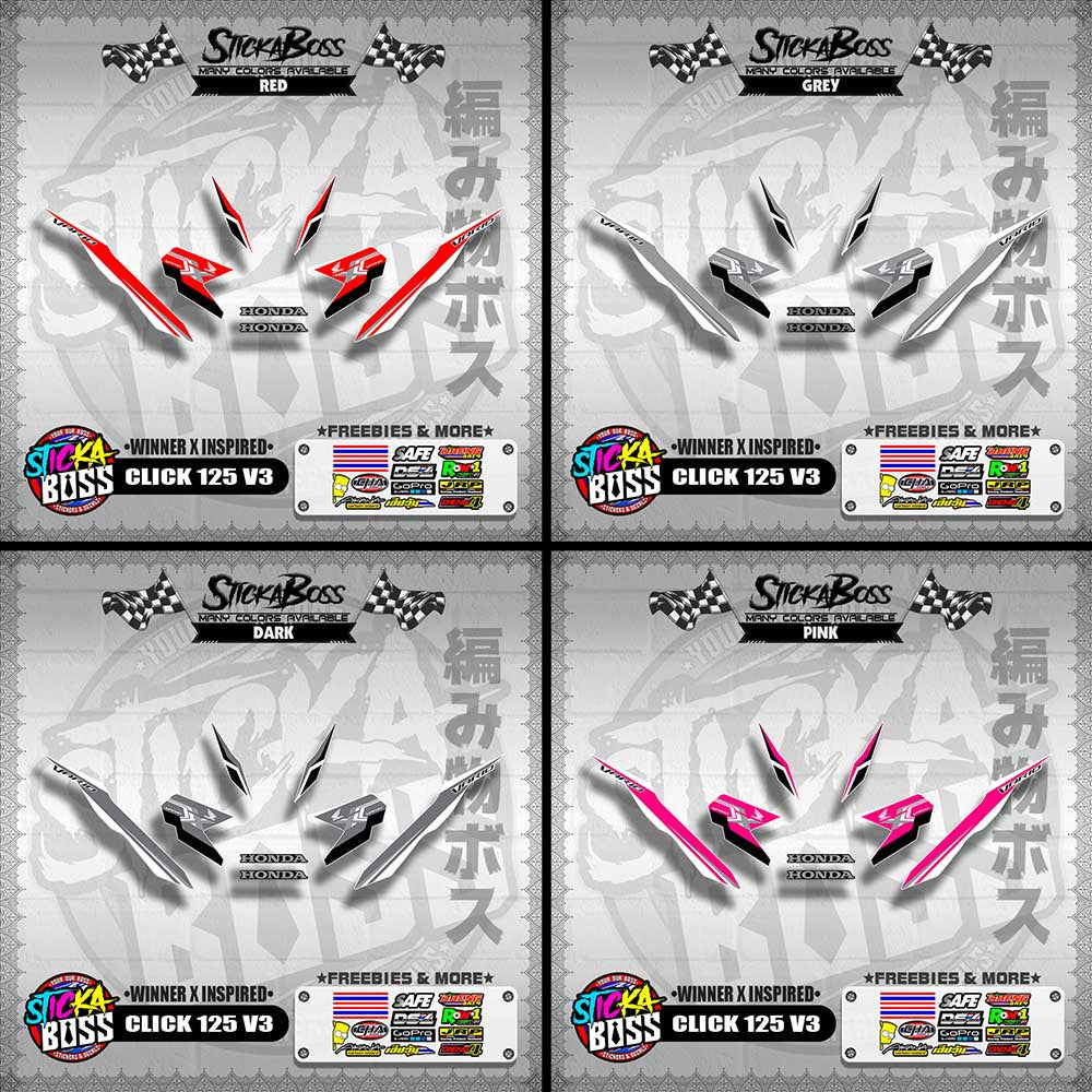 CLICK 125 V3 DECALS ( WINNER X INSPIRED )【WITH FREEBIES】