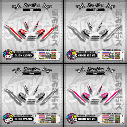 CLICK 125 V3 DECALS ( WINNER X INSPIRED )【WITH FREEBIES】