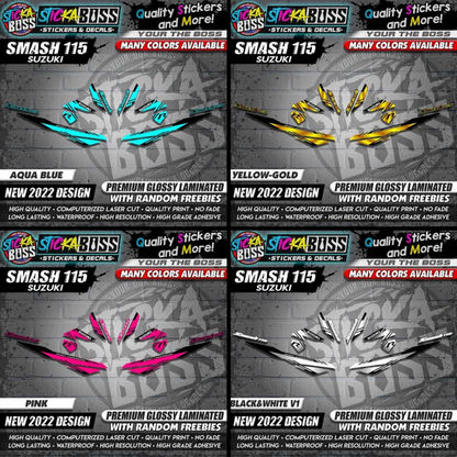 Suzuki Smash 115 Stock Decals (NEW 2022 DESIGN)【WITH FREEBIES】