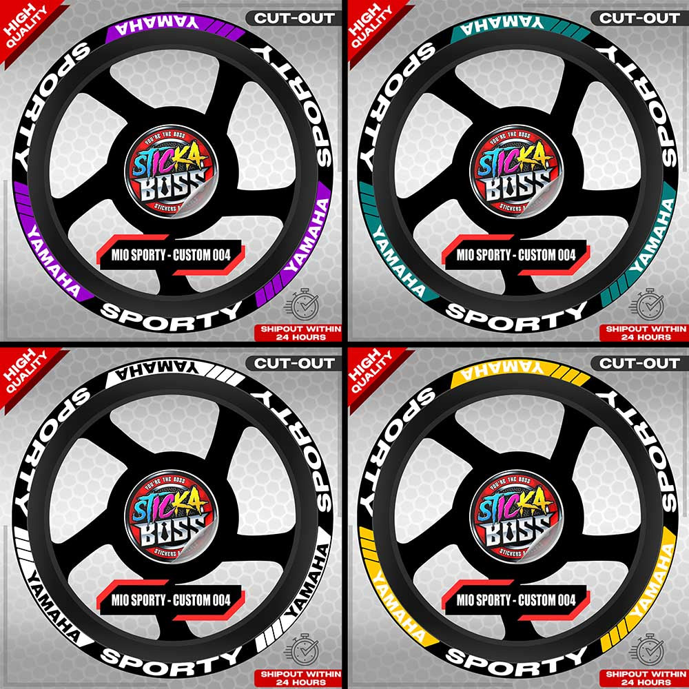 MIO SPORTY MAG STICKER SET ( 2 MAGS ) - CUSTOM 004 | VINYL WATERPROOF CUT-OUT DECALS