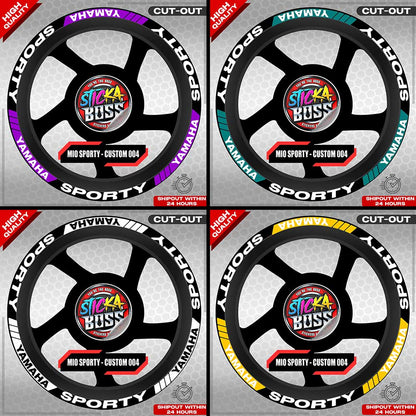 MIO SPORTY MAG STICKER SET ( 2 MAGS ) - CUSTOM 004 | VINYL WATERPROOF CUT-OUT DECALS