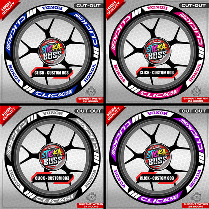 CLICK 150 MAGS STICKER SET  ( 2 MAGS ) - CUSTOM 003 | VINYL WATERPROOF CUT-OUT DECALS