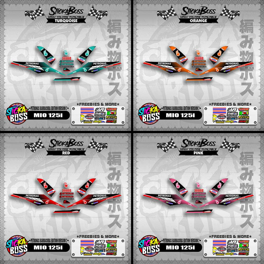 MIO 125i DECALS ( PETRONAS BARRACUDA EDITION VERSION 2 )【WITH FREEBIES】