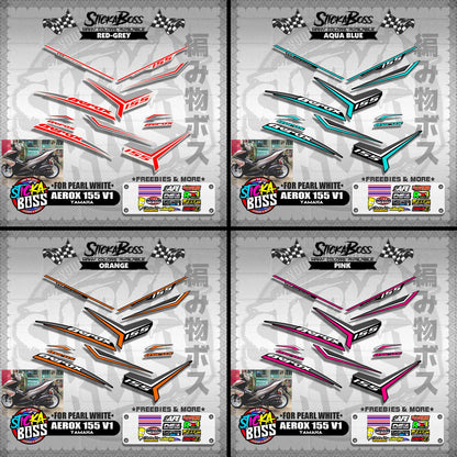 AEROX 155 V1 DECALS ( FOR PEARL WHITE )【WITH FREEBIES】