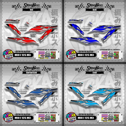 MIO I 125 M3 DECALS ( CUSTOM FIRE MALAYSIAN )【WITH FREEBIES】