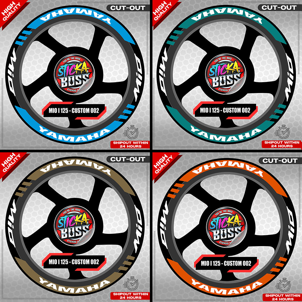 MIO I 125 MAG STICKER SET  ( 2 MAGS ) - CUSTOM 002 | VINYL WATERPROOF CUT-OUT DECALS