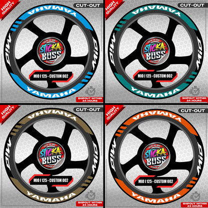 MIO I 125 MAG STICKER SET  ( 2 MAGS ) - CUSTOM 002 | VINYL WATERPROOF CUT-OUT DECALS