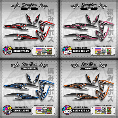CLICK 125 V2 DECALS ( DYNO PRO )【WITH FREEBIES】