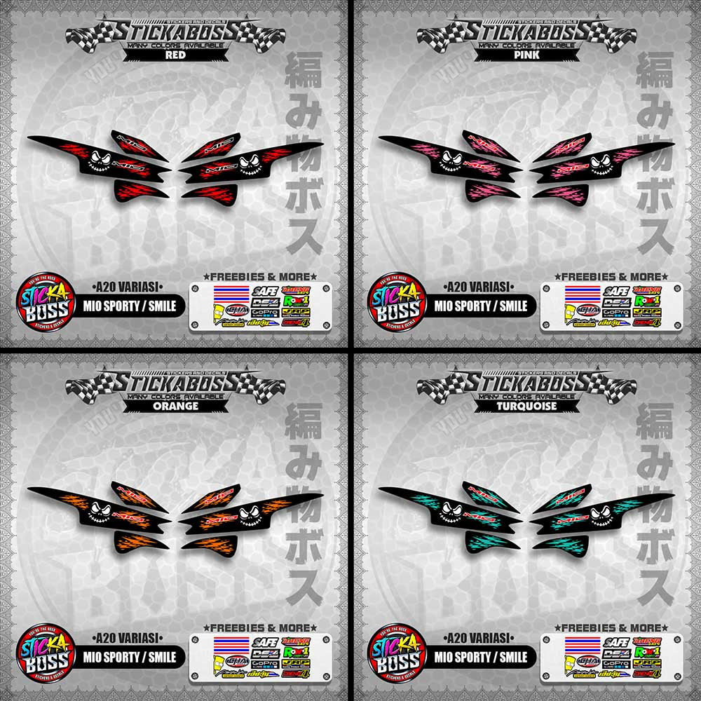 MIO SPORTY / SMILE INDO STICKER DECALS (  A20 VARIASI )【WITH FREEBIES】