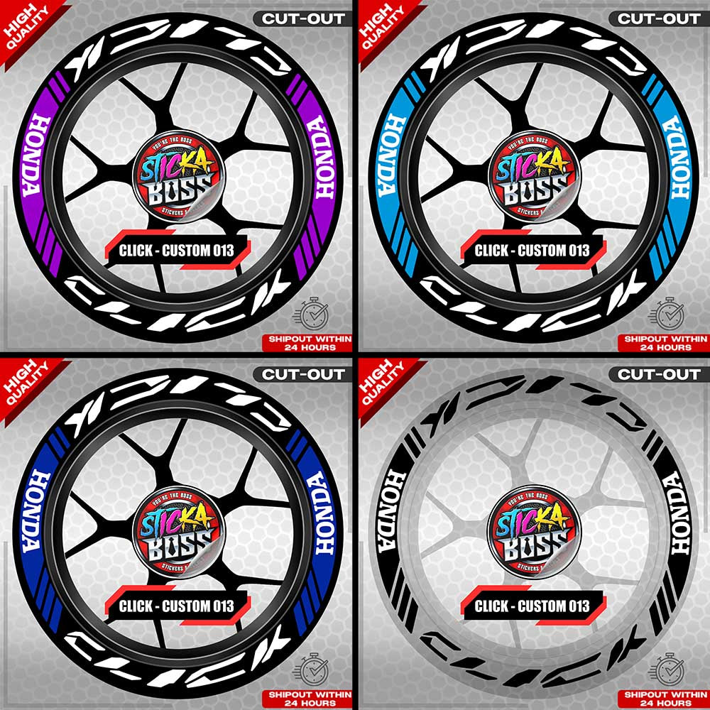 CLICK 125 / 150 / 160 MAG STICKER SET  ( 2 MAGS ) - CUSTOM 013 | VINYL WATERPROOF CUT-OUT DECALS