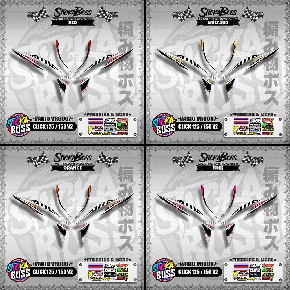 CLICK 125 / 150 V2 DECALS ( VARIO VR0007 )【WITH FREEBIES】