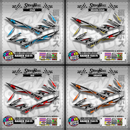 RAIDER 150 Fi DECALS ( NEW CUSTOM R150 )【WITH FREEBIES】