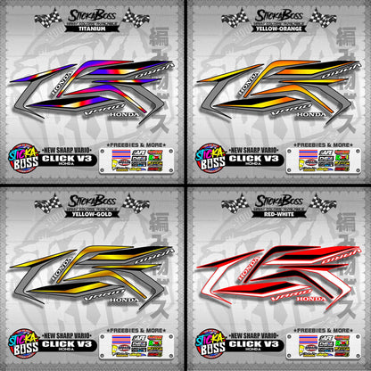 CLICK V3 DECALS ( NEW SHARP VARIO )【WITH FREEBIES】