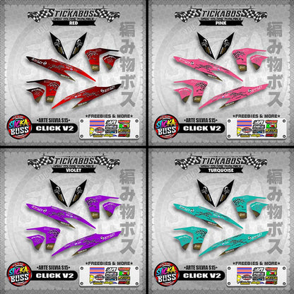 CLICK V2 STICKER DECALS ( ARTE SILVIA S15 )【WITH FREEBIES】