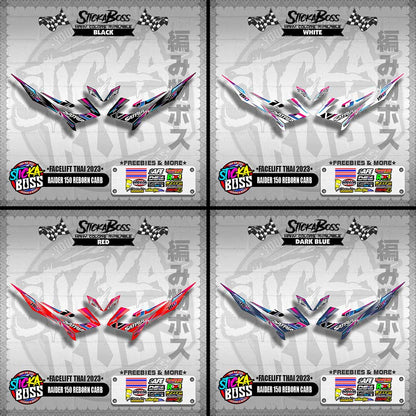 RAIDER 150 REBORN CARB DECALS ( FACELIFT THAI 2023 )【WITH FREEBIES】