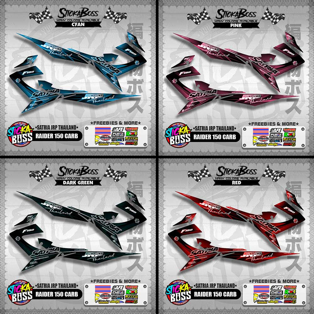 RAIDER 150 CARB DECALS ( SATRIA JRP THAILAND ) [ PREMIUM GLOSSY LAMINATED ]【WITH FREEBIES】