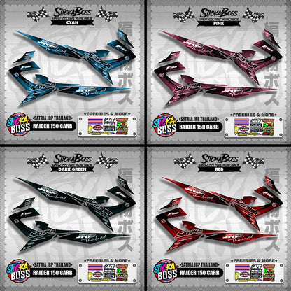 RAIDER 150 CARB DECALS ( SATRIA JRP THAILAND ) [ PREMIUM GLOSSY LAMINATED ]【WITH FREEBIES】