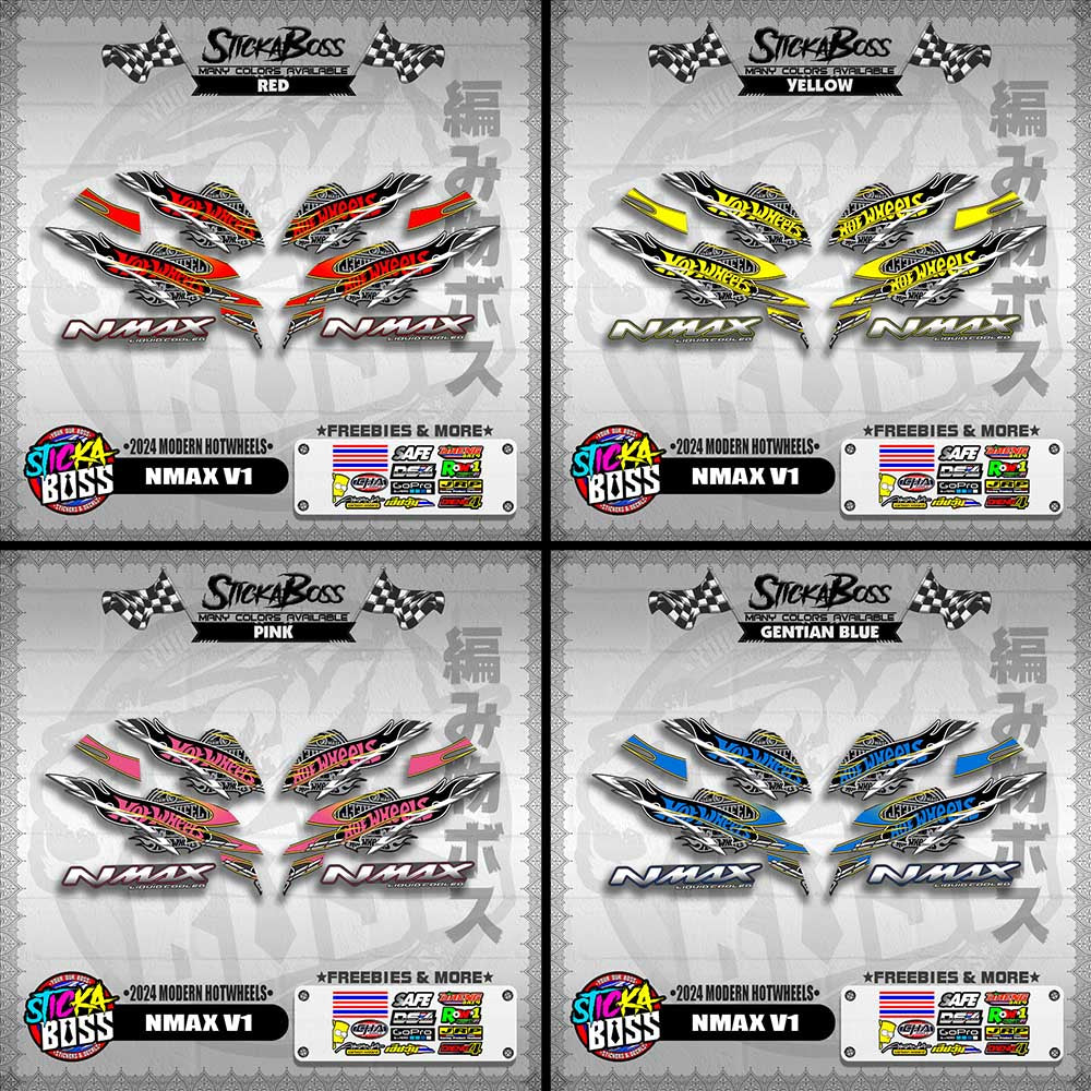 NMAX V1 DECALS ( 2024 MODERN HOTWHEELS )【WITH FREEBIES】