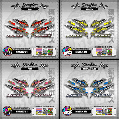 NMAX V1 DECALS ( 2024 MODERN HOTWHEELS )【WITH FREEBIES】